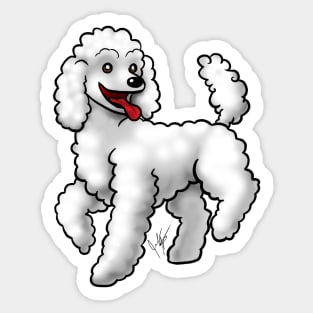 Dog - Poodle - White Sticker